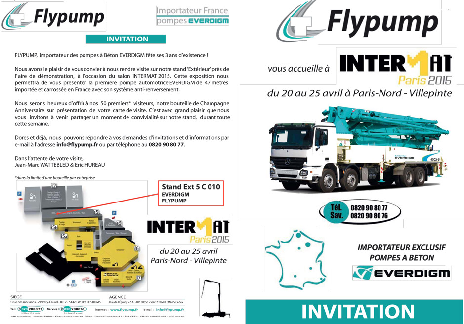 FLYPUMP INVITATION INTERMAT 2015